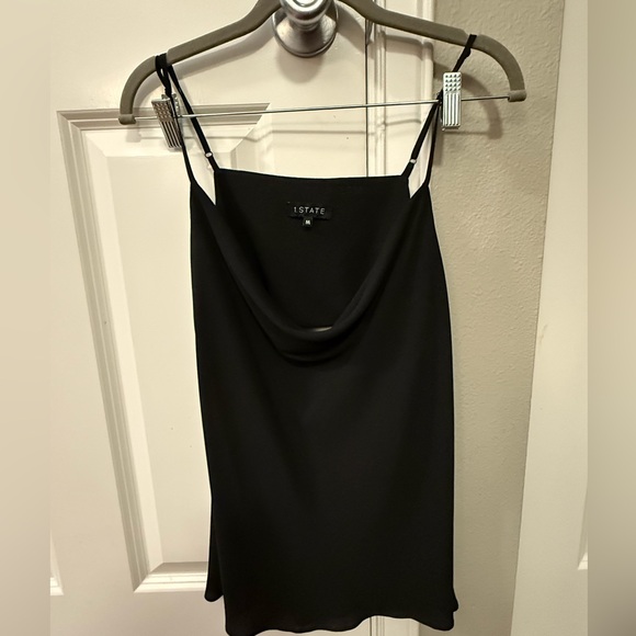 1. State Tops - 1.STATE Adjustable Open Back Black Top